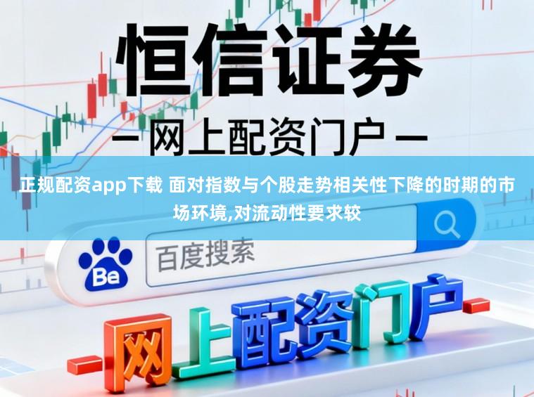 正规配资app下载 面对指数与个股走势相关性下降的时期的市场环境，对流动性要求较